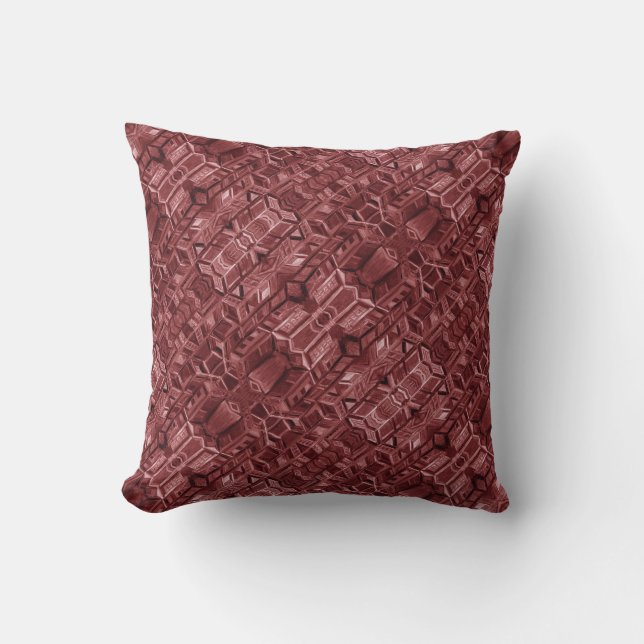 Red Pattern Pillow Kissen (Vorderseite)