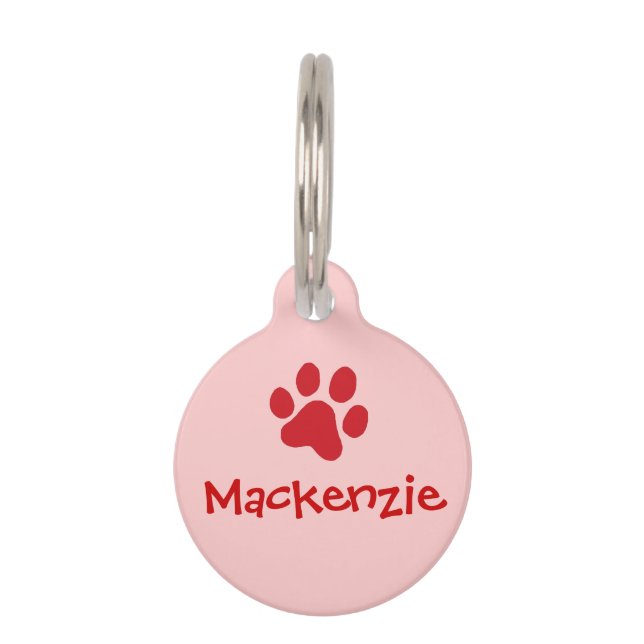 Red Paw Print Tiermarke (Vorderseite)