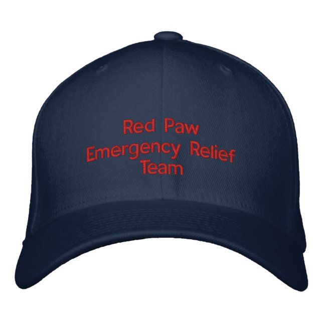 Red Paw Response Hat Bestickte Kappe (Vorderseite)