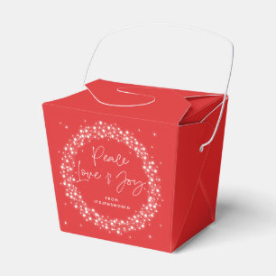 Red Peace Liebe+Joy Weihnachten Geschenkschachtel