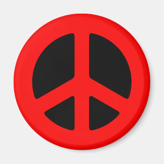 Red Peace Sign Magnet
