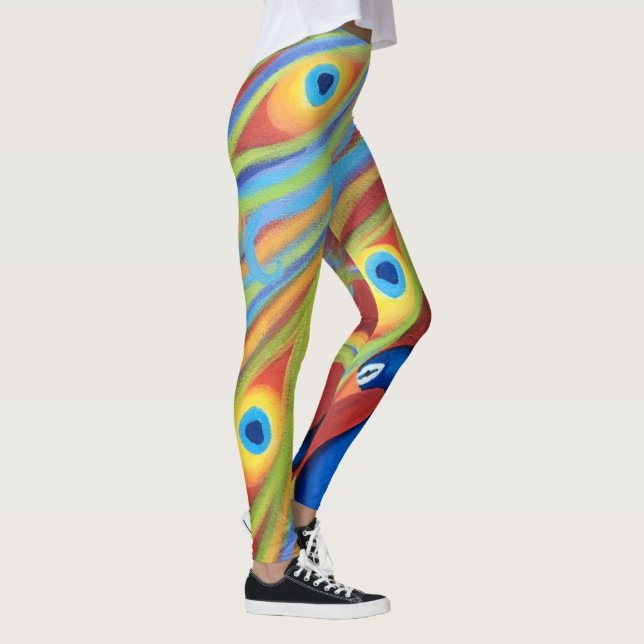 Red Peacock Leggings (Rechts)