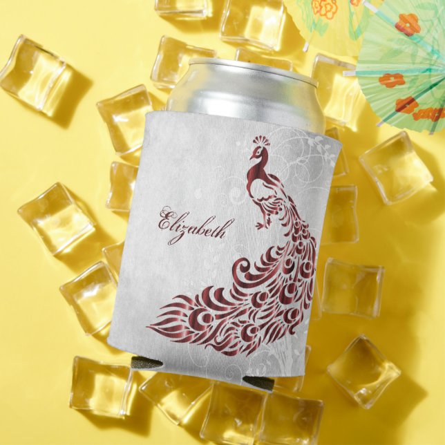 Red Peacock Personalisiert Can Cooler Dosenkühler (In Situ Sommer)