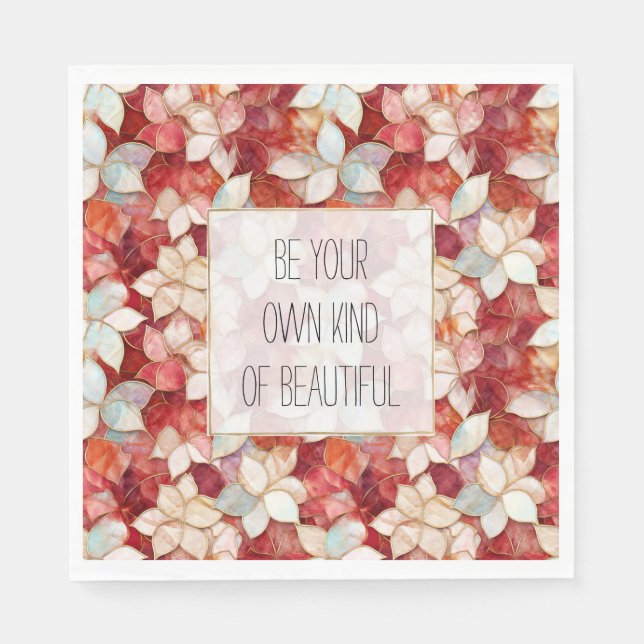 Red Pearl Peach Blume Serviette (Vorderseite)