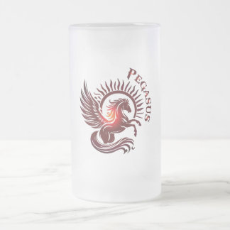 Red Pegasus2-Beer Glass Mattglas Bierglas