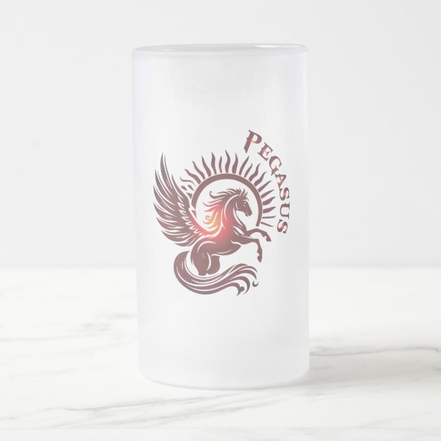 Red Pegasus2-Beer Glass Mattglas Bierglas (Mittel)