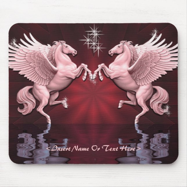 Red Pegasus Reflections Maus Pad Mousepad (Vorne)
