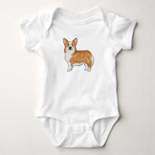 Red Pembroke Welsh Corgi Adorable Dog Design Baby Strampler