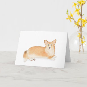 Red Pembroke Welsh Corgi Blindkarte Karte