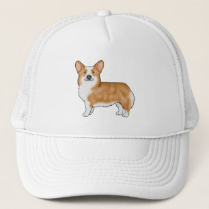 Red Pembroke Welsh Corgi Niedlich Dog Illustration Truckerkappe