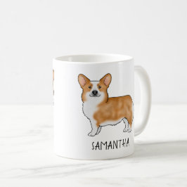 Red Pembroke Welsh Corgi Niedlicher Hund mit Indiv Kaffeetasse