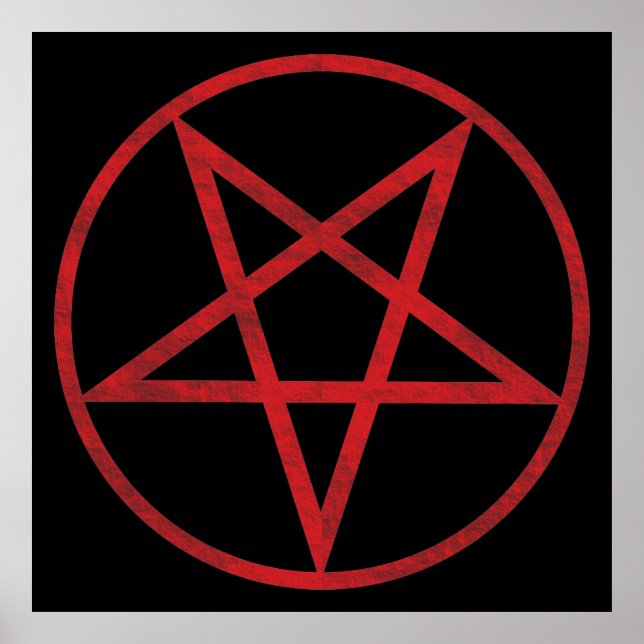 Red Pentagram Poster (Vorne)