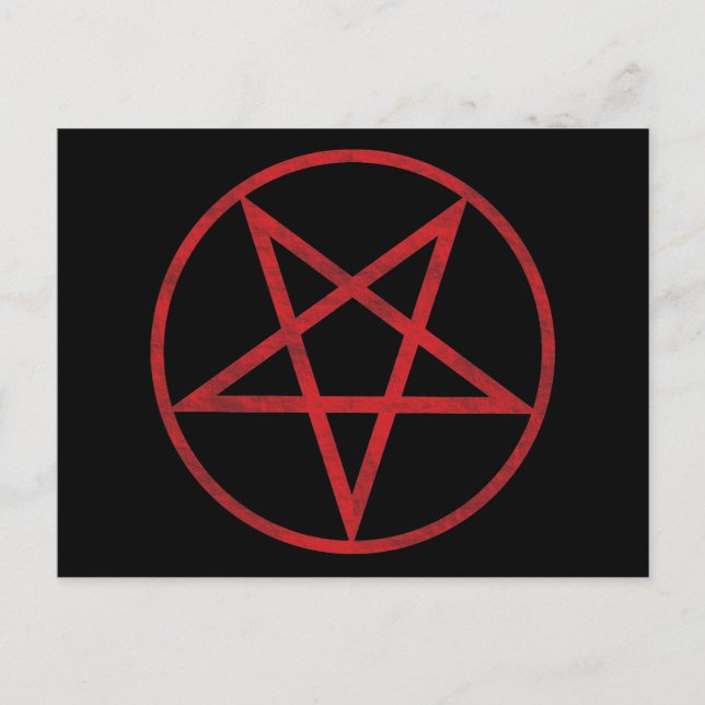 Red Pentagram Postkarte (Vorderseite)