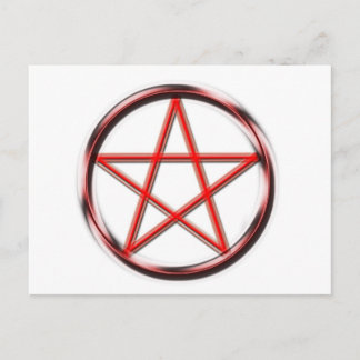 Red Pentagram Postkarte