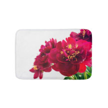 Red Peony Bath mat