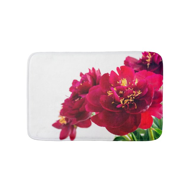 Red Peony Bath mat Badematte (Vorderseite)