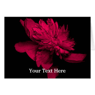 Red Peony Blume Art Foto-Card