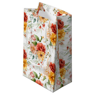 Red Peony Blume Bouquet Pattern Kleine Geschenktüte
