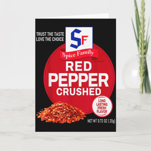 Red Pepper Crushed Halloween Sce Costume Group Mat Karte (Vorderseite)