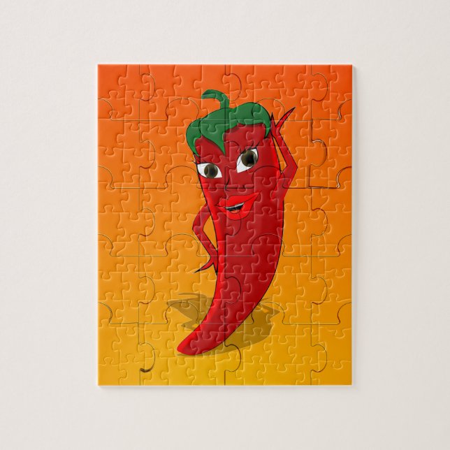 Red Pepper Diva Jigsaw Puzzle (Vertikal)