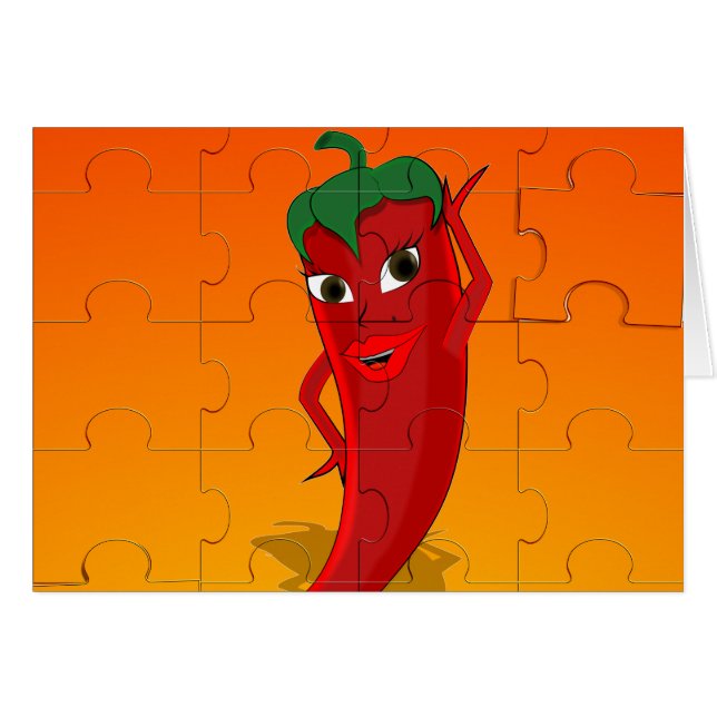 Red Pepper Diva Jigsaw Puzzle (Vorderseite (Horizontal))