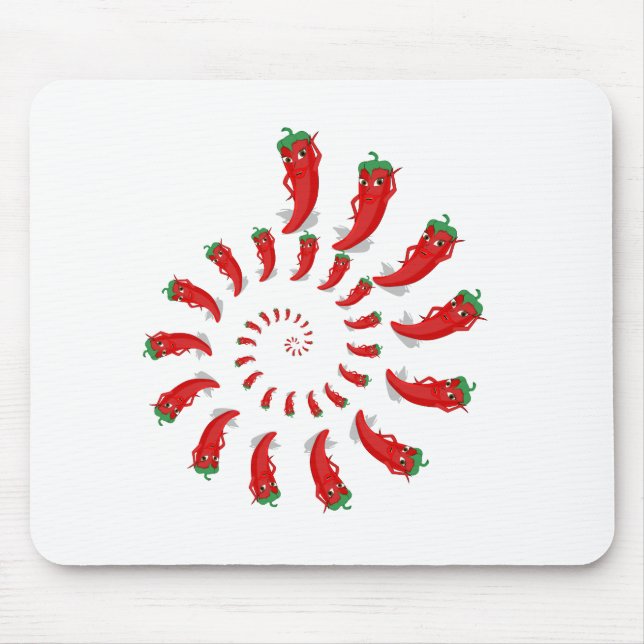 Red Pepper Diva Spiral Mousepad (Vorne)