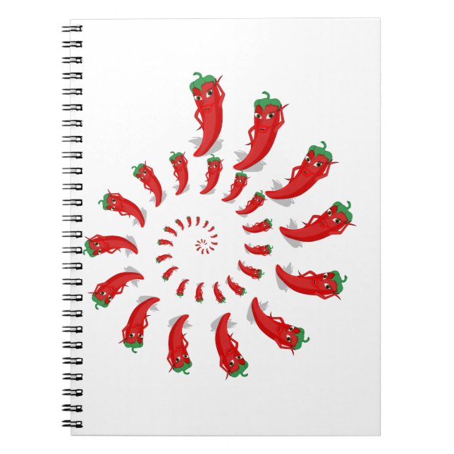 Red Pepper Diva Spiral Notizblock (Vorderseite)
