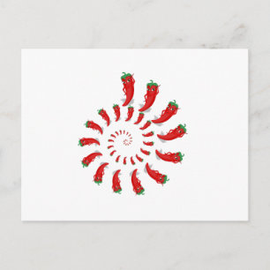 Red Pepper Diva Spiral Postkarte