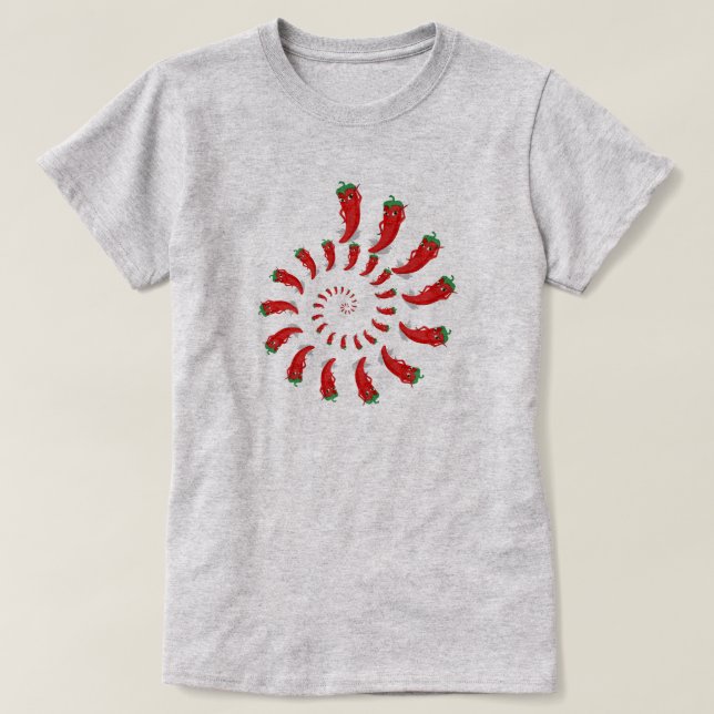 Red Pepper Diva Spiral T - Shirt (Design vorne)