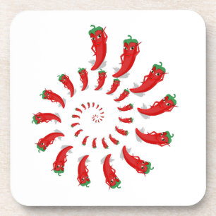 Red Pepper Diva Spiral Untersetzer