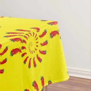 Red Pepper Diva Spiralgelb Tischdecke
