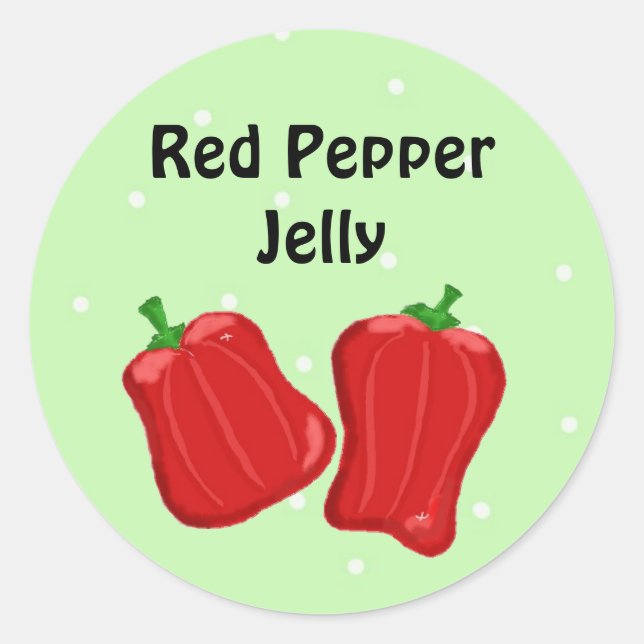 Red Pepper Jelly Runder Aufkleber (Vorderseite)