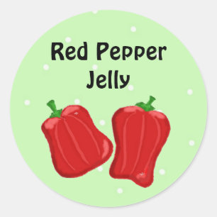 Red Pepper Jelly Runder Aufkleber