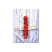 Red Pepper Rista an der Lila Tür in New Mexico