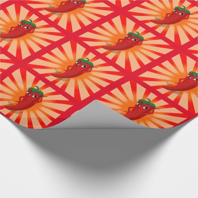 Red Pepper Superstar Geschenkpapier (Ecke)