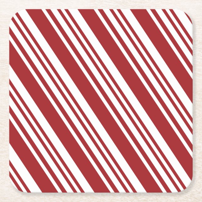 Red Peppermint Rechteckiger Pappuntersetzer (Vorderseite)