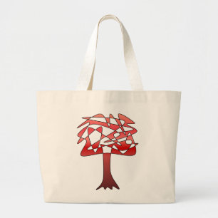 Red Perpetual Passion Tree Art Jumbo Stoffbeutel