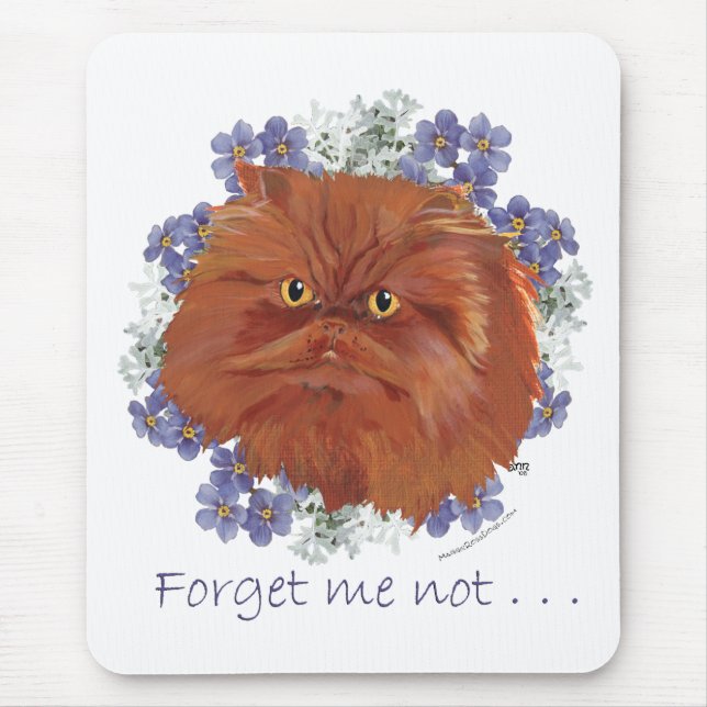 Red Persian Cat Vergiss mich nicht Mousepad (Vorne)