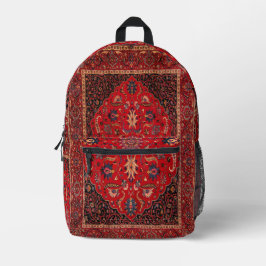 Red Persian Rug aus Mashhad Bedruckter Rucksack