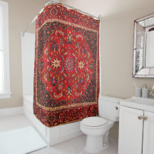 Red Persian Rug aus Mashhad