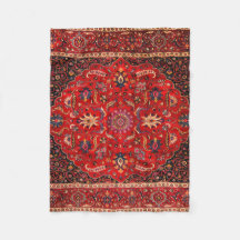 Red Persian Rug aus Mashhad