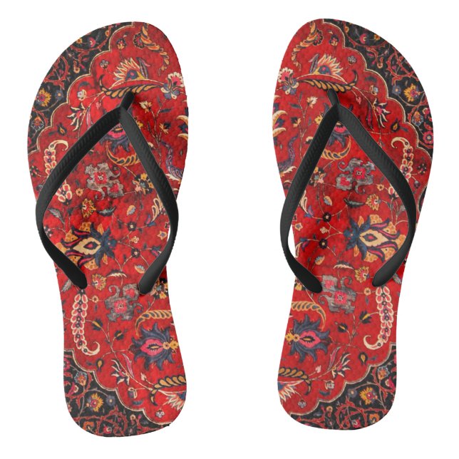 Red Persian Rug aus Mashhad Flip Flops (Fußbett)