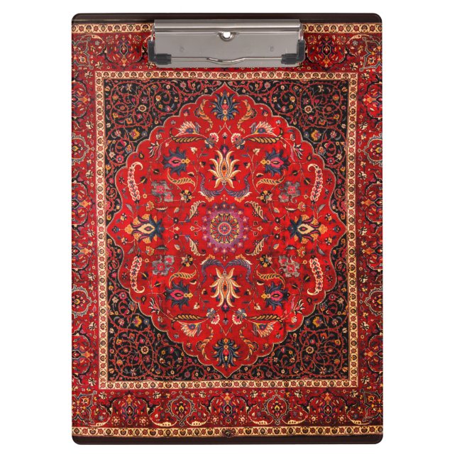 Red Persian Rug aus Mashhad Klemmbrett (Vorderseite)