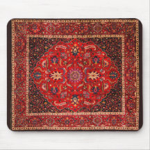 Red Persian Rug aus Mashhad