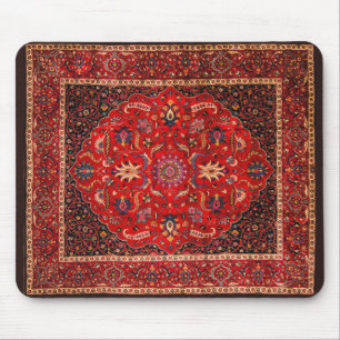 Red Persian Rug aus Mashhad Mousepad