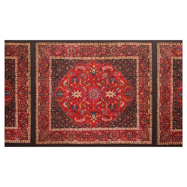 Red Persian Rug aus Mashhad Stoff (Yard (91,4 cm))