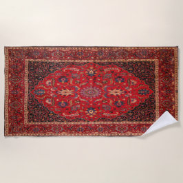 Red Persian Rug aus Mashhad Strandtuch
