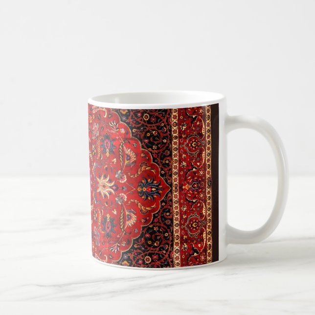 Red Persian Rug aus Mashhad Tasse (Rechts)