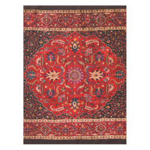 Red Persian Rug aus Mashhad Tischdecke