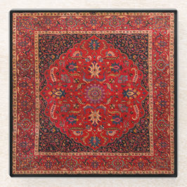 Red Persian Rug aus Mashhad Untersetzer